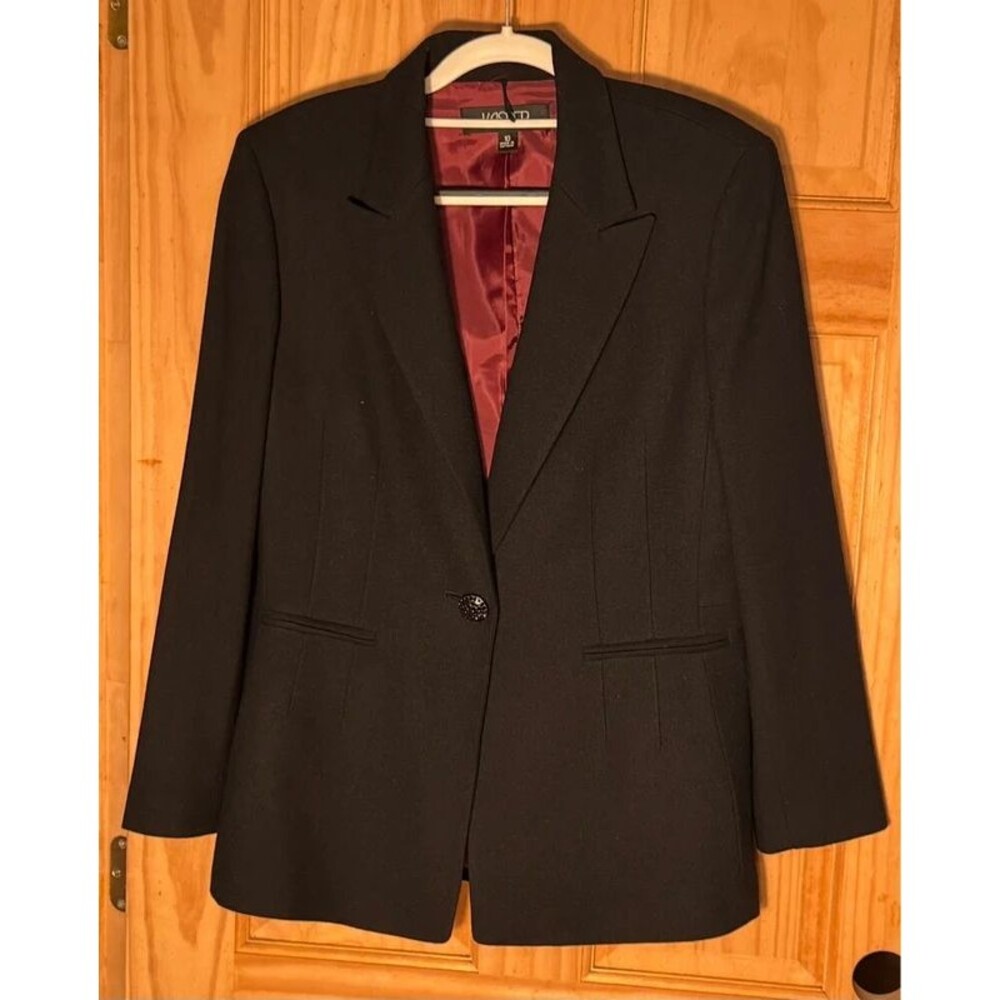 Kasper Size 10 Black Blazer 100% Wool